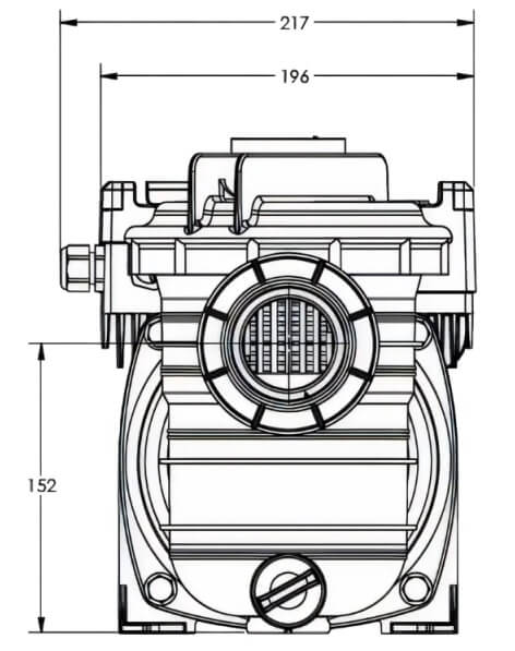 Pentair Swimmey VSE 1hp Variable Speed Swimming Pool Pump width dimensions world of pools