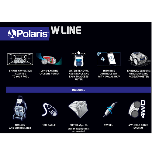 Polaris W LINE W655 Robotic Pool Cleaner - Floor, Walls & Waterline