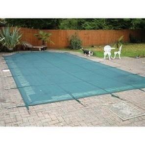 Plastica Deluxe Criss Cross Winter Debris Pool Cover + 5 ft Roman End - World of Pools