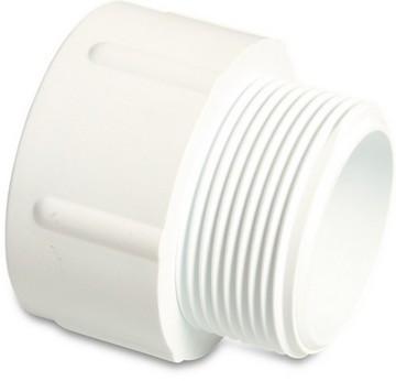 Swimming Pool Threaded Socket 1.5 Inch White PVC - World of Pools