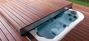 Walu Deck - Retractable Hot Tub & Swim Spa Timber Safety Decking Cover - World of Pools