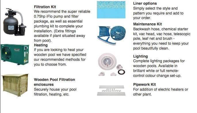 4m Knightsbridge Plastica Wooden Pools