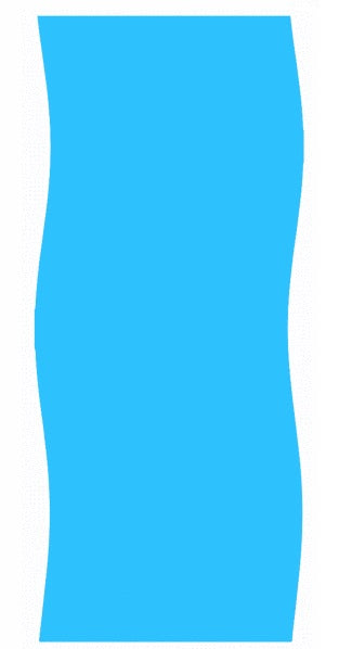 Plain Blue Overlap Liner For 48" & 52" High Above Ground Swimming Pools - World of Pools