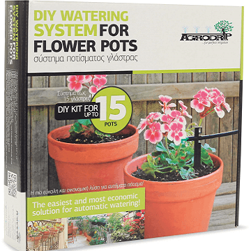Agrodrip DIY Watering System For Up To 15 Flower Pots Or Plants