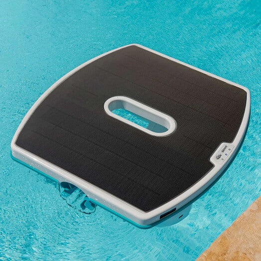 maytronics dolphin skimmi solar powered pool surface skimmer in pool  worldofpools