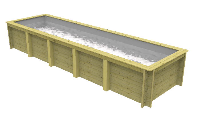 Nazca 8m x 2m Plastica Wooden Lap Pool & Exercise Pool