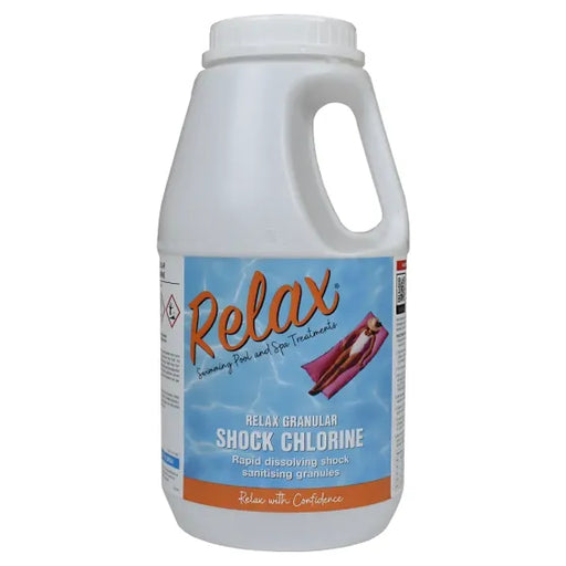 Relax 2kg Shock Chlorine Granules For Swimming Pools & Hot Tub Spas