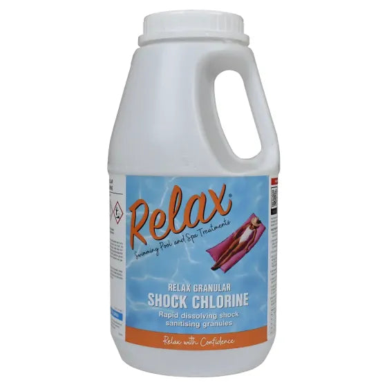 Relax 2kg Shock Chlorine Granules For Swimming Pools & Hot Tub Spas