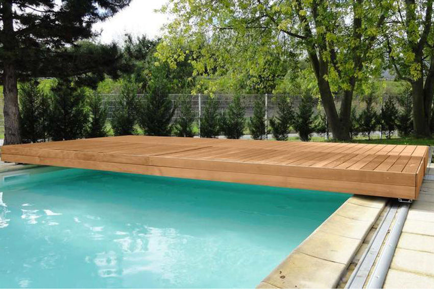 Walu Deck - Retractable Swimming Pool Timber Safety Decking - World of Pools
